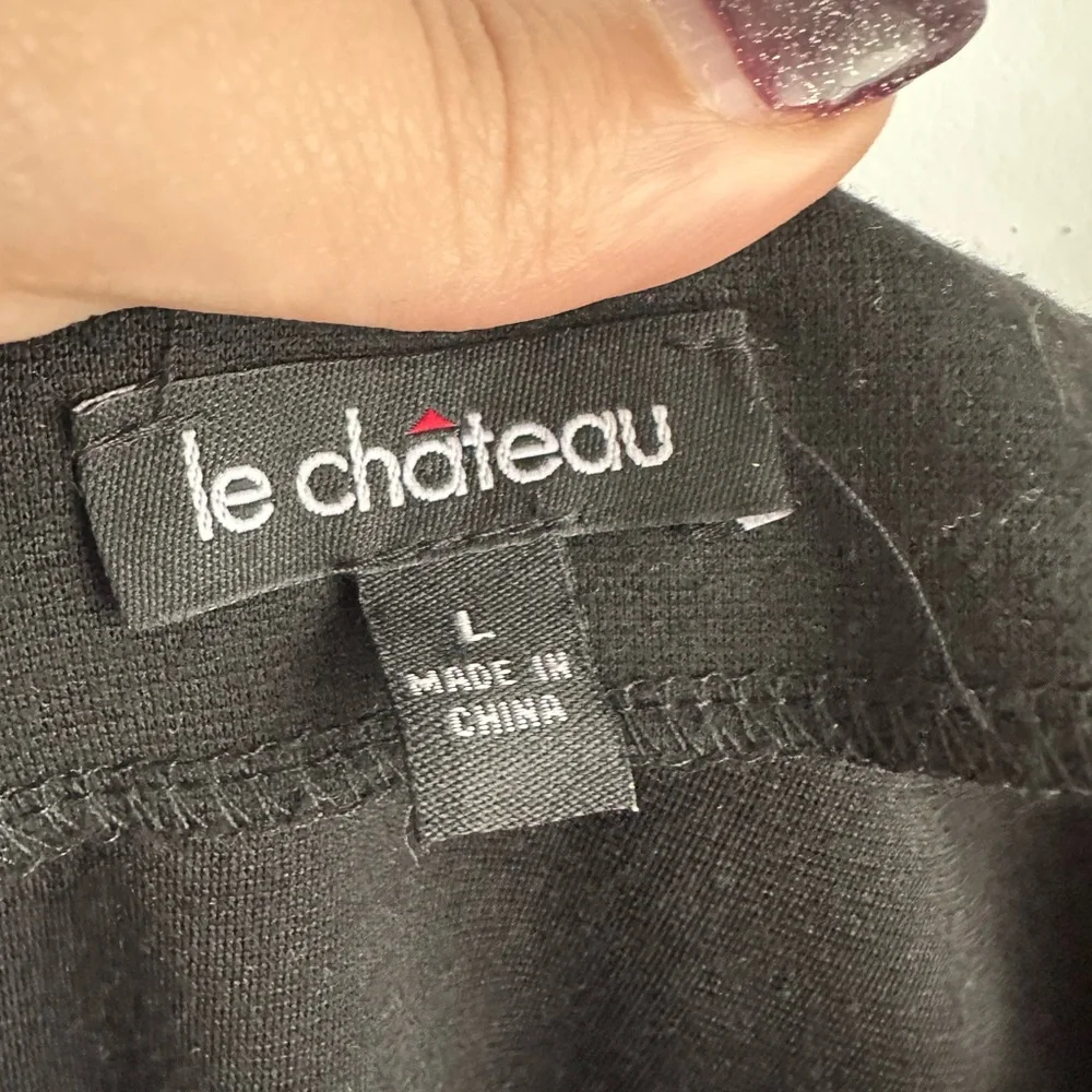 Le Chateau Black One-Shoulder Dress - Picture 2 of 3